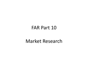 FAR Part 10 Market Research