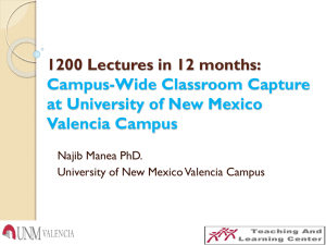 UNM-Valencia Classroom Capture Stats.