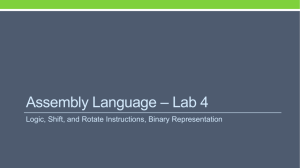 Assembly Language * Lab 4