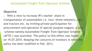 Automobile Freight Train Operator Scheme
