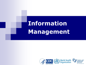 Information Management - World Health Organization