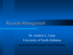 Records Management - University of North Alabama
