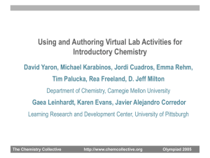 Using Virtual Lab Activities for Introductory Chemistry