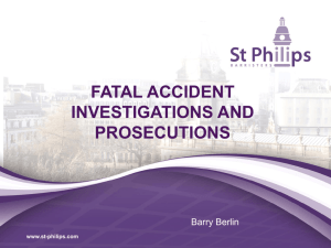 Preparing Fatal Accident Prosecutions