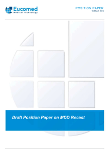 draft position on mdd recast