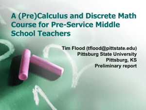 A (Pre)Calculus and Discrete Math Course for Pre