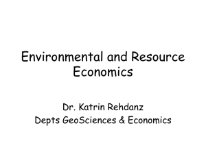 Environmental and Resource Economics, lecture 1