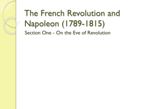 The French Revolution and Napoleon (1789-1815)