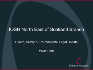 Health, safety and environmental legal update
