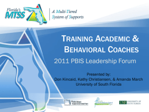 Training Academic & Behavioral Coaches