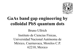 GaAs band gap engineering by colloidal PbS quantum dots