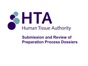 Submission and Review of Preparation Process Dossiers Overview