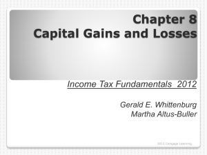 Capital Gains and Losses