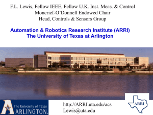 Dr. Frank Lewis - The University of Texas at Arlington