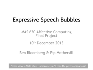 Expressive Speech Bubbles [Report Slides ]