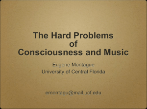 The Hard Problems of Consciousness and Music
