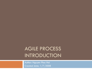 Agile process introduction