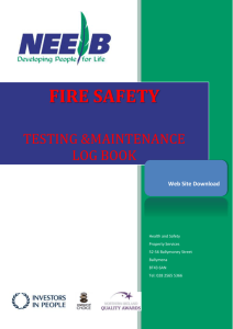 Fire Safety Testing & Maintenance Log Book