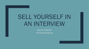 Sell yourself in an interview