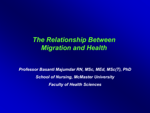 Relationship Between Migration & Health - Part 1