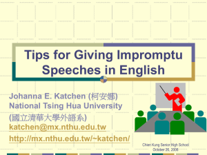 Tips for Giving Presentations in English
