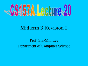 Midterm 3 Revision - Department of Computer Science