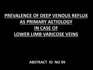 prevalence of deep venous reflux as primary