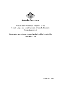 Australian Government response to the Senate Legal and