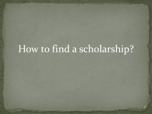 Finding a Scholarship