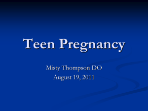 Teen Pregnancy Risk Factors