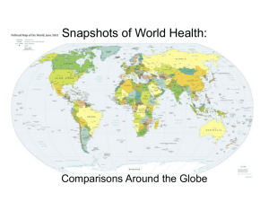 Snapshots of World Health - Comparisons Around