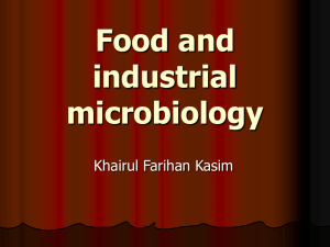 Food and industrial microbiology