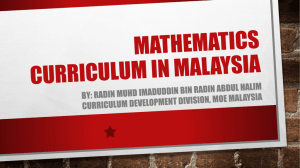 Mathematics curriculum in malaysia