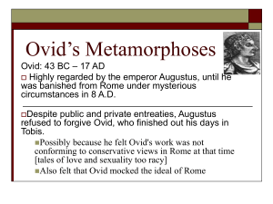 Lec #10 Ovid