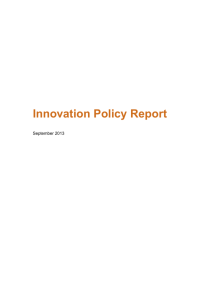 Innovation Policy Report - September 2013