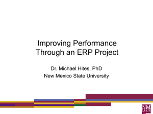 Improving Performance Through an ERP Project