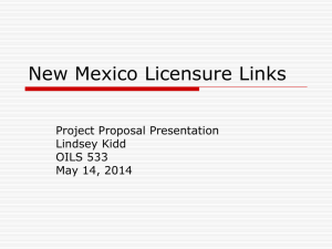 Licensure Links Project Presentation