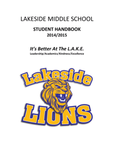 To Lakeside Middle School Students and Parents/Guardians