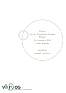 mission report Vietnam - VLIR-UOS