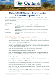 Outlook NRHSN Junior Representative Position Descriptions 2014