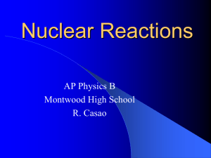 Nuclear Reactions