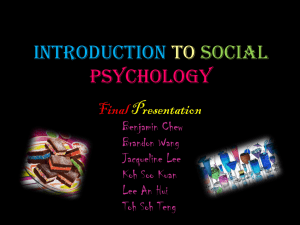 Introduction to Social Psychology1