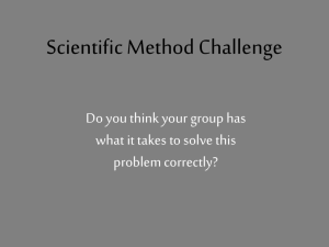 Scientific Method Challenge