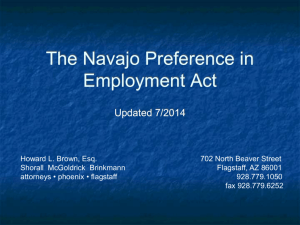 Howard Brown – The Navajo Preference in Employment Act