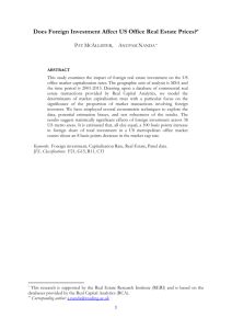 Does Foreign Investment Affect US Office Real Estate Prices?