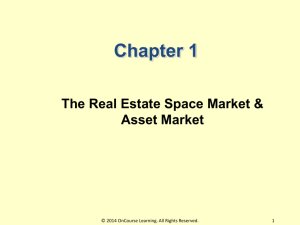 Chapter 1- The Real Estate Space Market & Asset Market