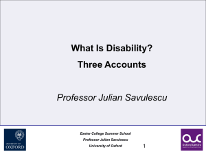 What is Disability? Three Accounts.