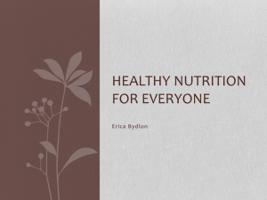 Healthy nutrition for everyone