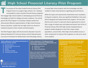Financial Literacy Pilot Overview