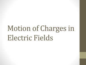 Motion of Charges in Electric Fields